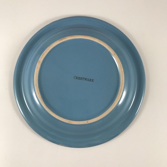 Crestware Blue Bread Plate Ceramic - Picture 6 of 6